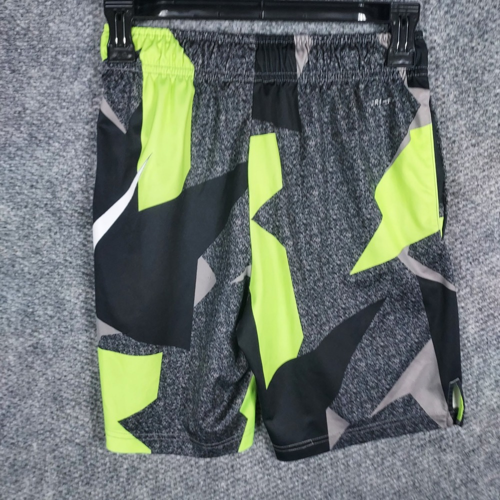 Nike Mens M Shorts Grey Volt Dri-FIT Geometric Camo Basketball Training AJ3914
